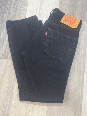 Levi's Black Straight Men's Jeans with Signature Patch